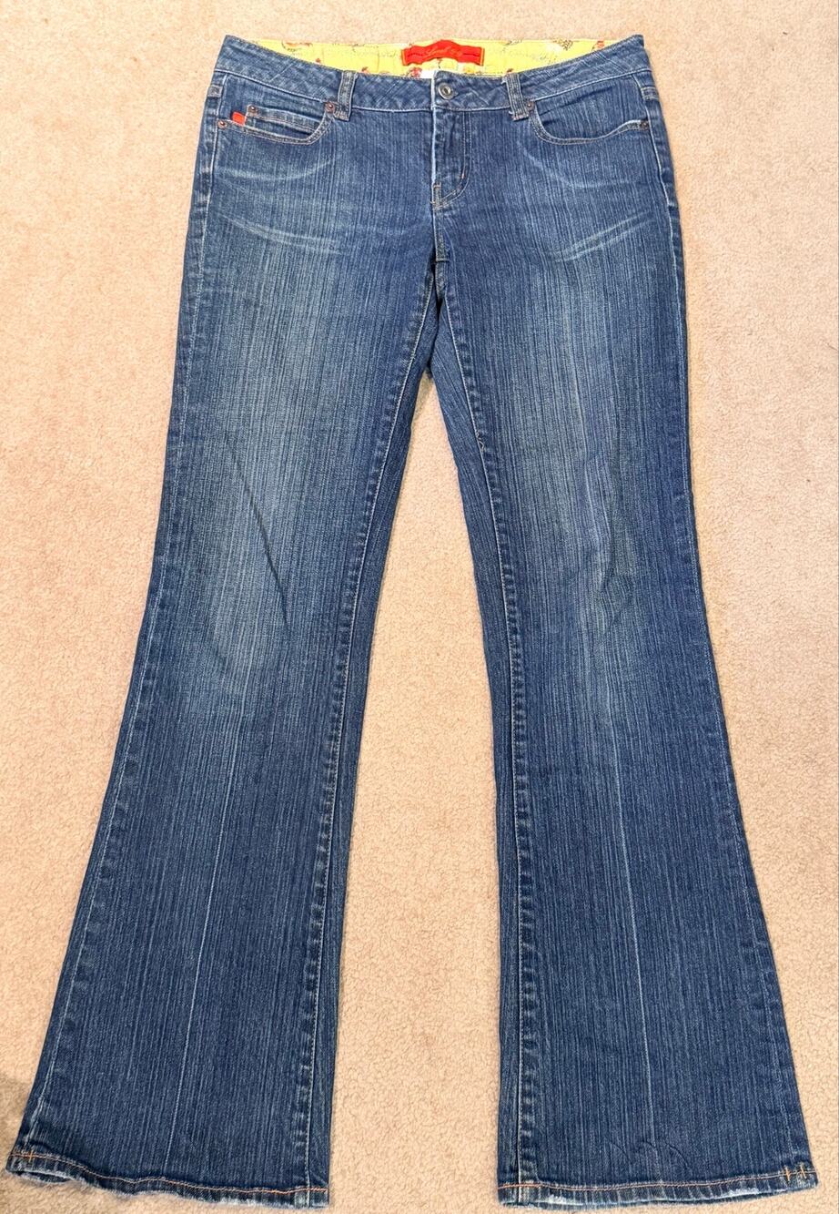Level 99 Vintage Bootcut Jeans Women Size 31 Blue Mid Rise Rooster Waistband